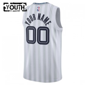 Maillot Basket Enfant Memphis Grizzlies Personnalisé 2025-26 Nike City Edition Gris Swingman